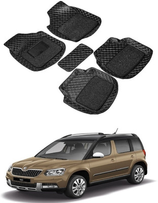 arneja trading company Leatherite 7D Mat For  Skoda Yeti(Black)