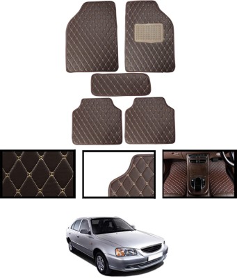 MATIES Leatherite Standard Mat For  Hyundai Accent(Brown)