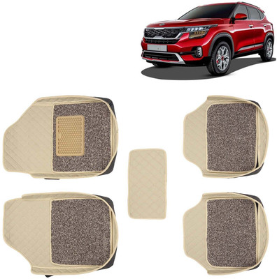 Kingsway Leatherite 7D Mat For  Kia Seltos(Beige)