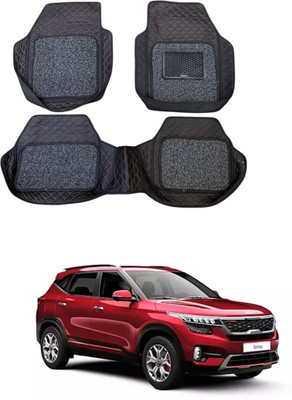 Autocom Leatherite 7D Mat For  Kia Seltos(Red, Black)