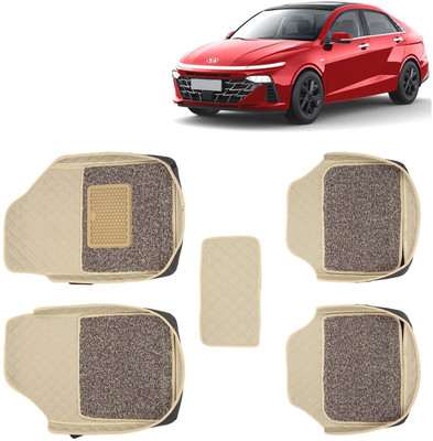 Kingsway Leatherite 7D Mat For  Hyundai Verna(Beige)