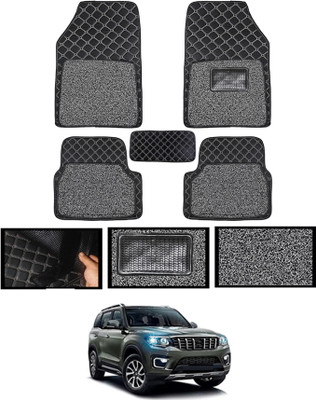 MATIES Leatherite 7D Mat For  Mahindra Universal For Car(Black)