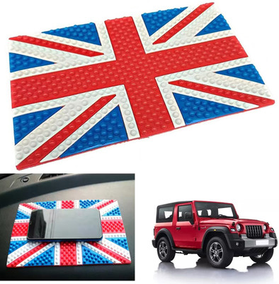 PEEPS STORE Rubber Tray Mat For  Mahindra Thar(Red, Blue)