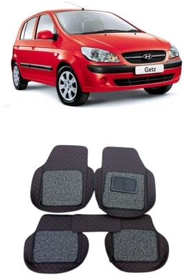 Arnejaa Leatherite 7D Mat For  Hyundai Getz(Red, Black)