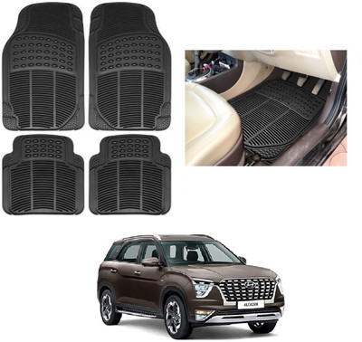 ROSHNEER ENTERPRISES Rubber Standard Mat For  Hyundai Alcazar (6 Seater)(Black)