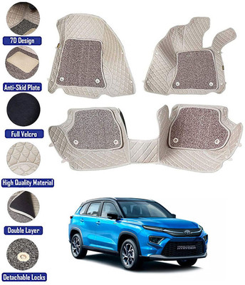 RKPSP Leatherite 7D Mat For  Toyota Universal For Car(Beige)