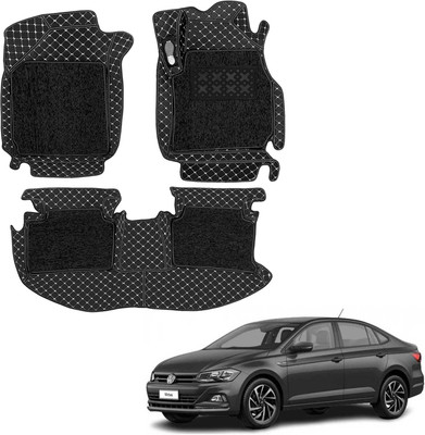 COSMOGEAR Leatherite 7D Mat For  Volkswagen Virtus(Black)