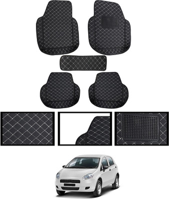 MATIES Leatherite 7D Mat For  Fiat Punto(Black)