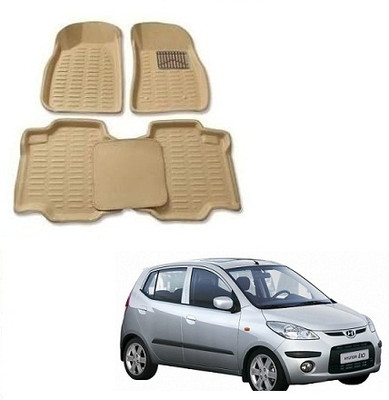 SLSHILPA Plastic 3D Mat For  Hyundai i10(Beige)