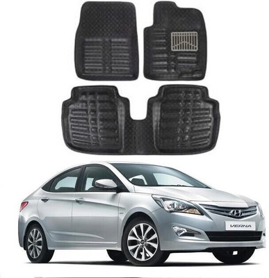 arneja trading company Polyutherine 3D Mat For  Hyundai Verna(Black)