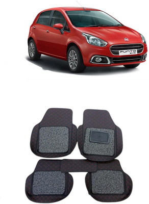 ARNEJA Leatherite 7D Mat For  Fiat Punto(Red, Black)