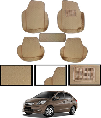 ABJD Leatherite 7D Mat For  Honda Amaze(Beige)