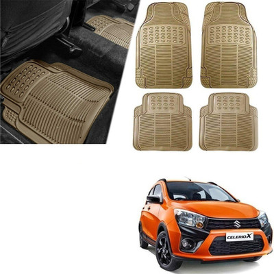 Znee Smart Rubber Standard Mat For  Universal For Car(Beige)
