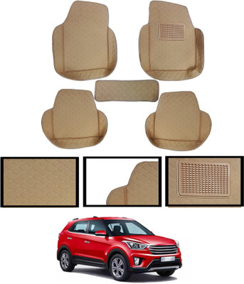 MATIES Leatherite 7D Mat For  Hyundai Creta(Beige)