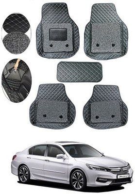 SLSHILPA Leather 7D Mat For  Honda Accord(Black)