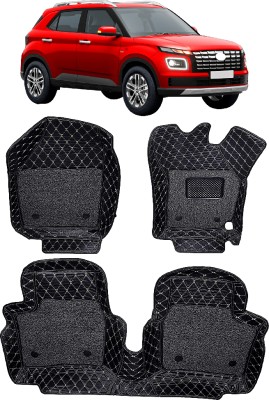 INSURE AUTOMOTIVE Leather 7D Mat For  Hyundai Venue(Black)