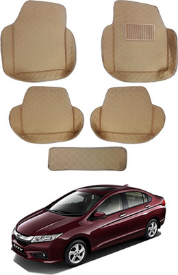 RKPSP Leatherite 7D Mat For  Honda Universal For Car(Beige)