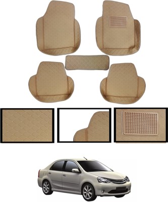 ABJD Leatherite 7D Mat For  Toyota Etios Liva(Beige)