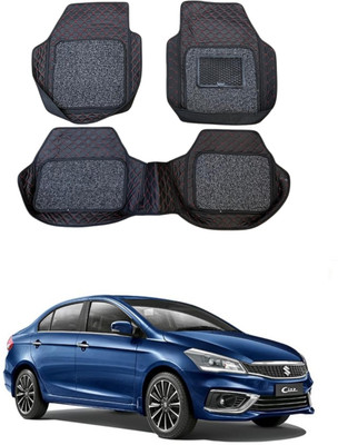 Autocom Leatherite 7D Mat For  Maruti Suzuki Ciaz(Red, Black)