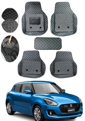 SLSHILPA Leather 7D Mat For  Maruti Suzuki Swift(Black)