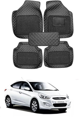 arneja trading company Leatherite 7D Mat For  Hyundai Verna Fluidic(Black)