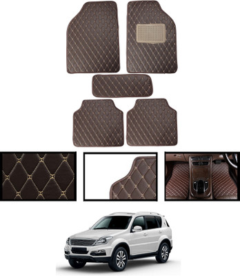 ABJD Leatherite Standard Mat For  Rexton(Brown)