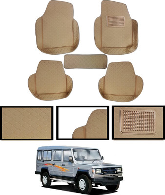 MSNP Leatherite 7D Mat For  Force Universal For Car(Beige)