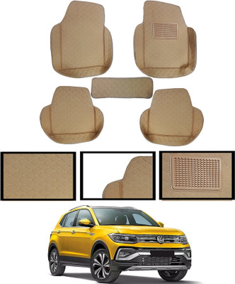 ABJD Leatherite 7D Mat For  Volkswagen Taigun(Beige)