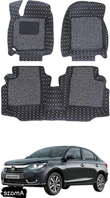 FF TRADERS Leatherite 7D Mat For  Honda Amaze(Black, Silver)