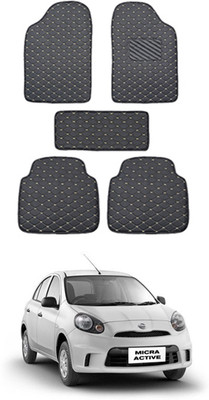 MATIES Leatherite Standard Mat For  Nissan Micra Active(Black)