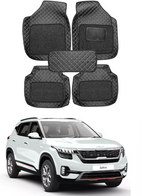 arneja trading company Leatherite 7D Mat For  Kia Seltos(Silver, Black)