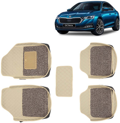 Kingsway Leatherite 7D Mat For  Skoda Octavia(Beige)