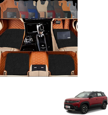 Autoclow Leatherite 7D Mat For  Maruti Suzuki New Brezza(Brown, Black)