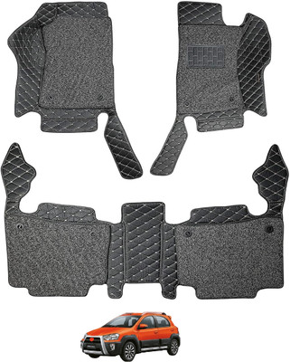 MOCKHE Leatherite 7D Mat For  Toyota Etios Cross(Black)