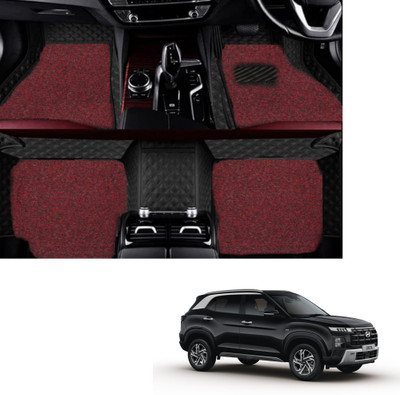 Autoclow Leatherite 7D Mat For  Hyundai Creta(Black, Red)