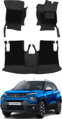 TOFIT ENTERPRISES Leatherite 7D Mat For  Tata Punch(Black)