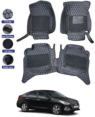 AYW Leatherite 7D Mat For  Hyundai Verna(Black)