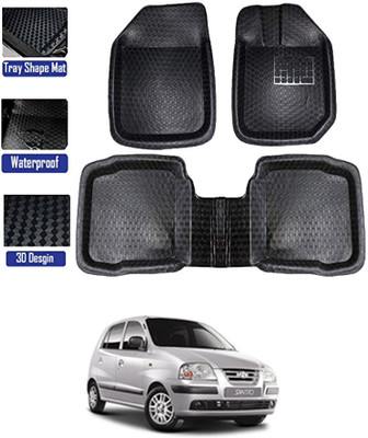 MATIES Plastic Tray Mat For  Hyundai Santro Xing(Black)