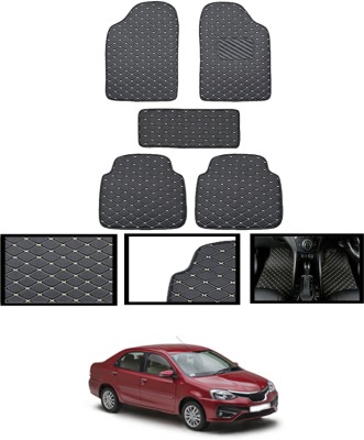 MATIES Leatherite Standard Mat For  Toyota Etios(Black)