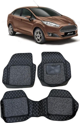 Arnejas Leatherite 7D Mat For  Ford Fiesta(Silver, Black)