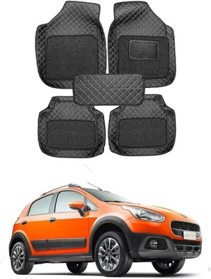 arneja trading company Leatherite 7D Mat For  Fiat Avventura(Silver, Black)
