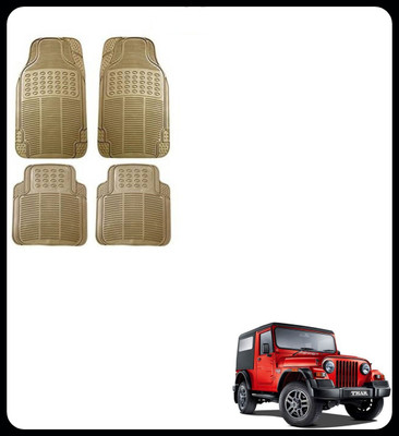 SEMAPHORE PVC, Rubber Standard Mat For  Mahindra Thar(Beige)