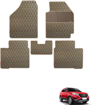 elegant Leatherite Standard Mat For  Hyundai Creta(Beige, Black)