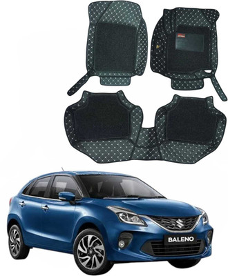Footsace Leather 7D Mat For  Maruti Baleno(Black)
