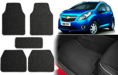 INSURE AUTOMOTIVE PVC, Rubber Standard Mat For  Chevrolet Beat(Black)