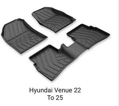 QPO TPV Tray Mat For  Hyundai Venue(Black)