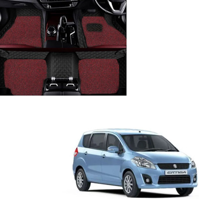 Autoclow Leatherite 7D Mat For  Maruti Suzuki Ertiga(Black, Red)