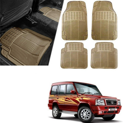 Znee Smart Rubber Standard Mat For  Universal For Car(Beige)