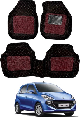 Autorepute PVC 7D Mat For  Hyundai Santro(Red, Black)