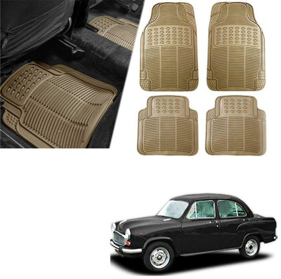 Znee Smart Rubber Standard Mat For  Universal For Car(Beige)